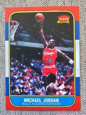 Michael Jordan 1986-87 Fleer Rookie RC Basketball Card #57 Chicago Bulls